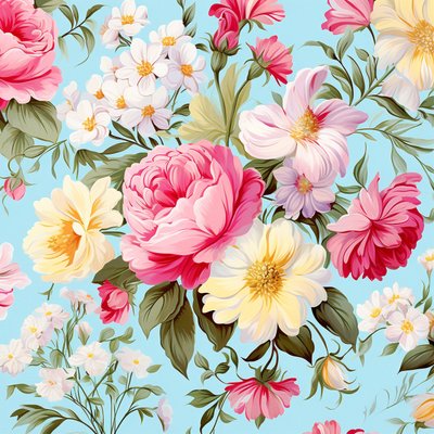 Bellissimo motivo floreale rosa da F. Abderrahim