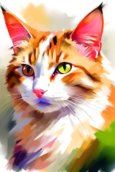 Ritratto di gatto carino da F. Abderrahim