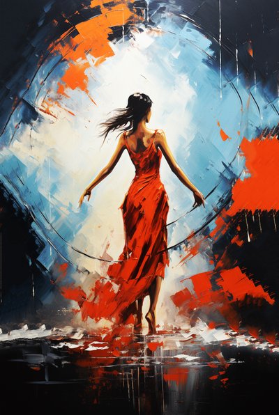 Ragazza che balla, vista da dietro da F. Abderrahim