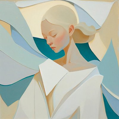 Ritratto di Donna Bionda, Ispirato da Dipinti Famosi, Stampe d