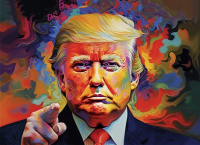 Ritratto di Donald Trump, Arte da Parete da F. Abderrahim