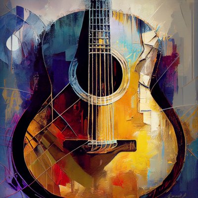 Chitarra astratta da F. Abderrahim