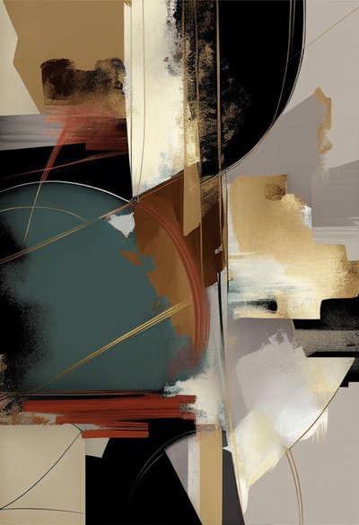 Pittura astratta moderna da F. Abderrahim