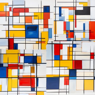 Composizione con Rosso, Blu e Giallo di Mondrian da F. Abderrahim