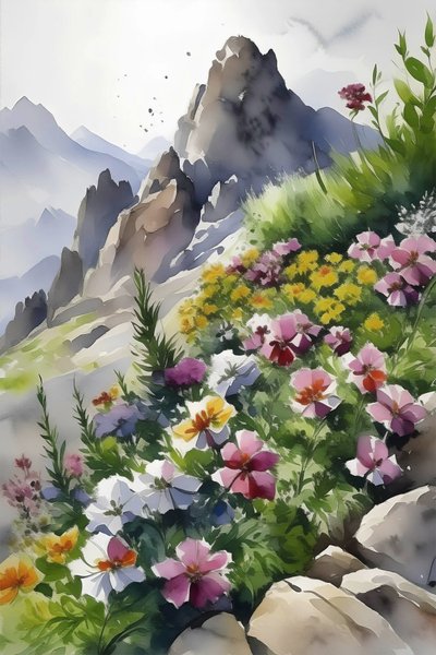 Fiori sulla cima della montagna da F. Abderrahim