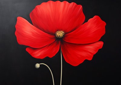 Fiore di ibisco rosso, decorazione murale floreale, stampe su tela online da F. Abderrahim