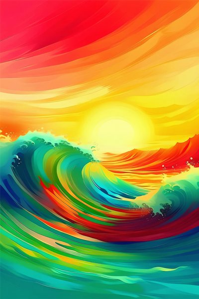 Onde in un mare arcobaleno da F. Abderrahim