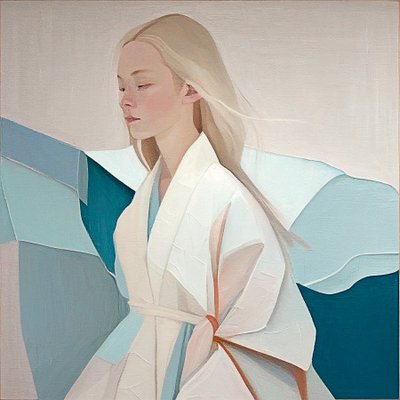 Ritratto di una bella donna bionda da F. Abderrahim
