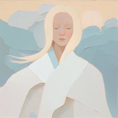Ritratto di donna bionda da F. Abderrahim