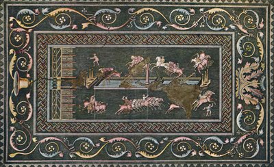 Un mosaico romano a Lione, rappresentante i giochi del circo da F. Artaud