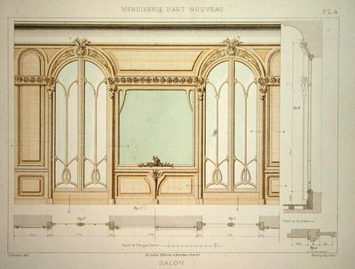 Design per una parete di soggiorno da F. Barabas