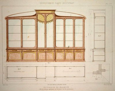 Progetto per una vetrina di negozio, illustrazione da 