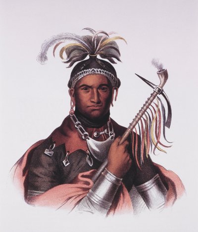 John Abeel Cornplanter nativo americano (litografia) da F. Bartoli