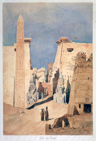 Louxor, dalla parte anteriore, XIX secolo da F. H. Naudin