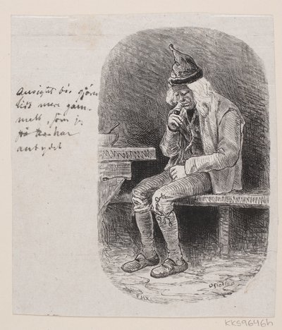Illustrazione per "Il settimo padre in casa" da F. Hendriksen