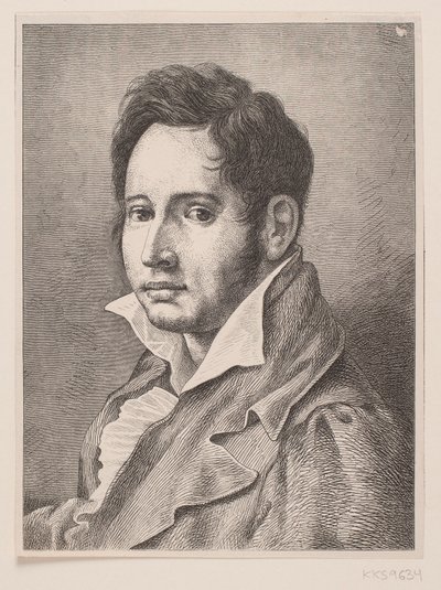 Ritratto di Oehlenschläger da F. Hendriksen