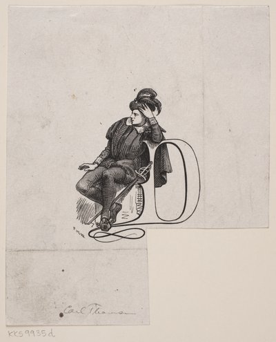 Vignetta per il trattato di Edvard Brandes su Frederik Høedt da F. Hendriksen