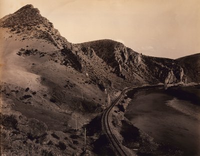 Ingresso est, Jefferson Canyon, per la Northern Pacific Railroad da F. Jay Haynes