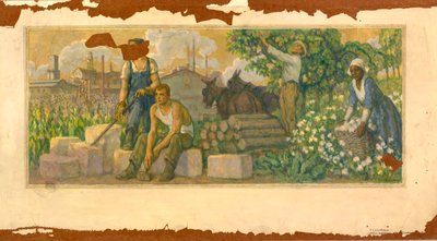 Studio murale Abundance of Today, Ufficio Postale di Clarksville, Tennessee da F. Luis Mora