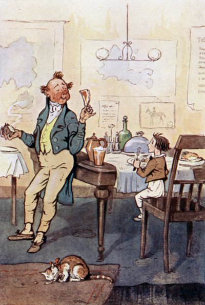 Illustrazione per David Copperfield (litografia a colori) da F. M. B. Blaikie