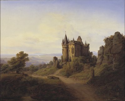 Castello di Bürresheim sul fiume Eifel da F. Sødring