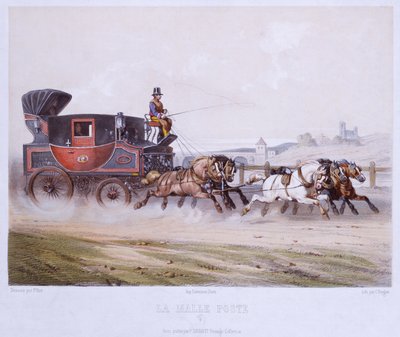 La diligenza, inciso da Charles Bargue (1826-83) da F. after Fort