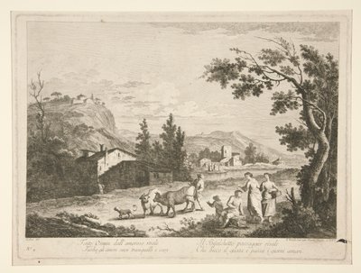 Paesaggio con rovine, da una serie di 4 da Fabio Berardi