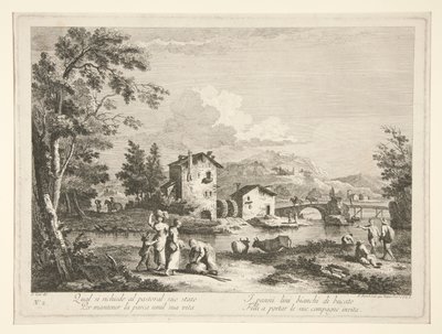 Paesaggio con rovine, da una serie di 4 da Fabio Berardi