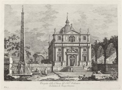 Prospetto della Chiesa del SS. Salvatore da Fabio Berardi after Canaletto