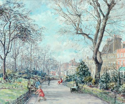 Giardini di Cheyne Walk, c.1938 da Fairlie Harmar