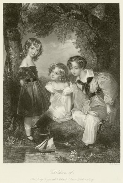 Figli della Signora Elizabeth e Charles Scrase Dickens da Fanny Corbaux