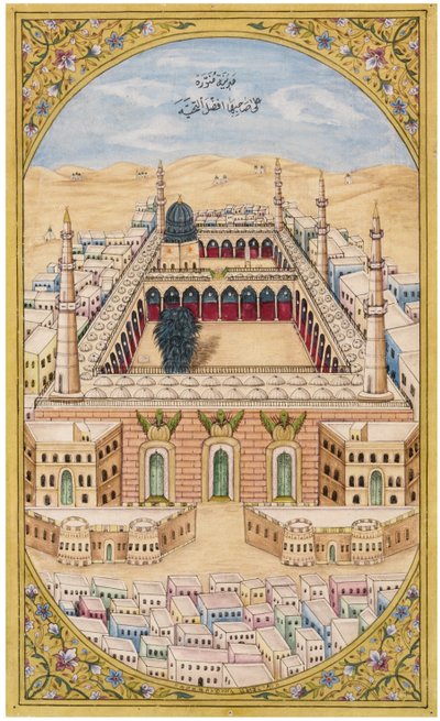 La Moschea del Profeta a Medina, c. 1880 da Fateh Muhammad Mussawar