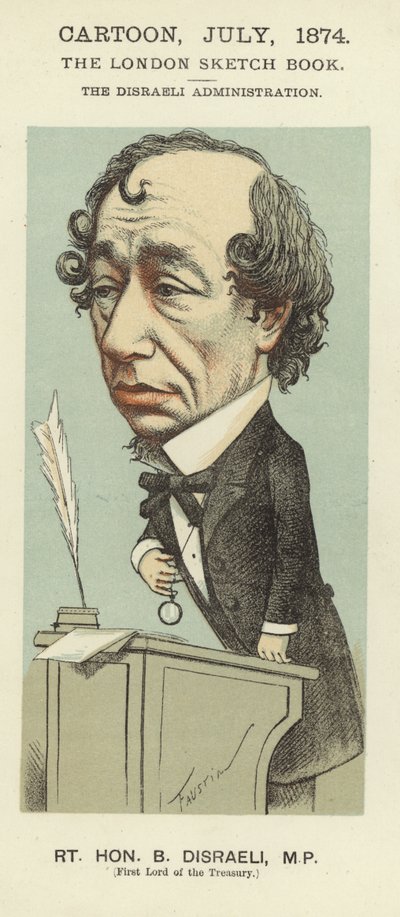 Caricatura di Benjamin Disraeli da Faustin