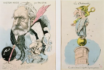 Caricature di Victor Hugo e Napoleone III da Faustin