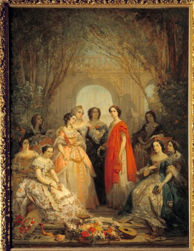 Le Signore Societarie della Comédie Française nei loro ruoli da Faustin Besson