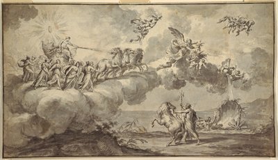 Disegno per arazzo: Apollo nel suo carro guidato da Aurora da Fedele Fischetti