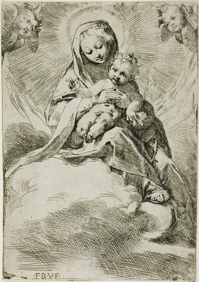 Madonna con Bambino sulle nuvole da Federico Barocci