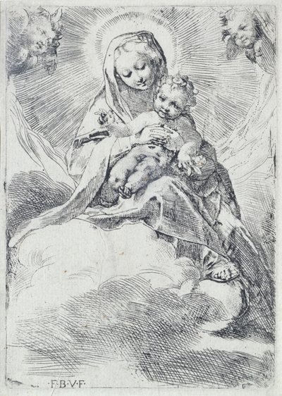 Madonna tra le nuvole da Federico Barocci