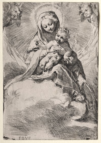 Madonna tra le nuvole, c. 1581 da Federico Barocci