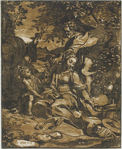 Riposo durante la fuga in Egitto da Federico Barocci