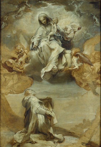 San Domenico de Guzman che riceve il Rosario, c1588 da Federico Barocci