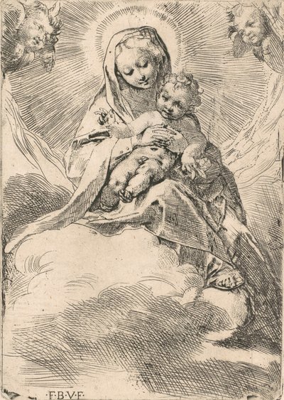 La Vergine seduta su una nuvola da Federico Barocci