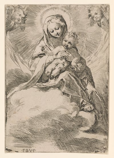 Vergine e Bambino tra le Nuvole da Federico Barocci