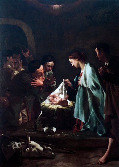 Adorazione dei pastori di Federico Bencovich, dettaglio da Federico Bencovich