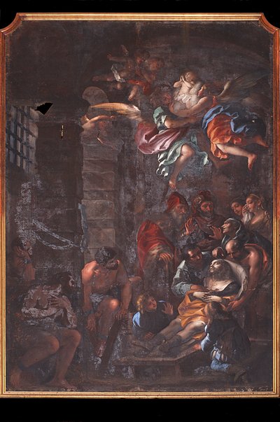 La morte di San Rocco in una cella di prigione ad Arona da Federico Bianchi