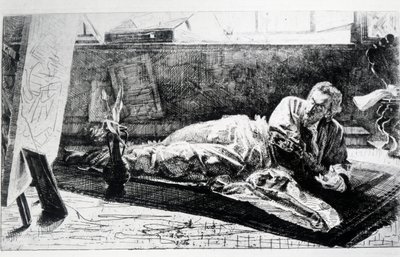 Certosino o Alla Certosa di Pavia da Federico Faruffini