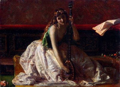 Scapigliatura: Il suonatore di liuto da Federico Faruffini