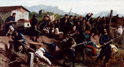 La battaglia di Varese, c.1862 da Federico Faruffini