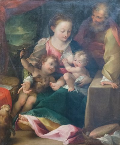 Sacra Famiglia e San Giovanni Battista da Federico Fiori (after) Barocci or Baroccio