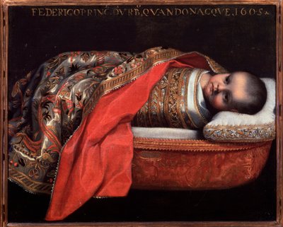 Ritratto di Federico Ubaldo della Rovere, Duca di Urbino (infante) da Federico Fiori Barocci or Baroccio
